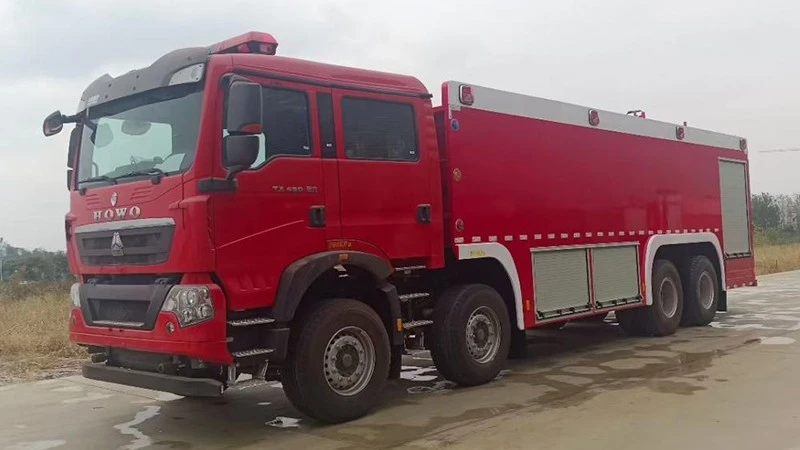 HOWO 25 Ton Heavy Foam Fire Truck price