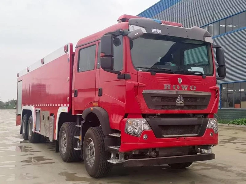 HOWO 25 Ton Heavy Foam Fire Truck factory